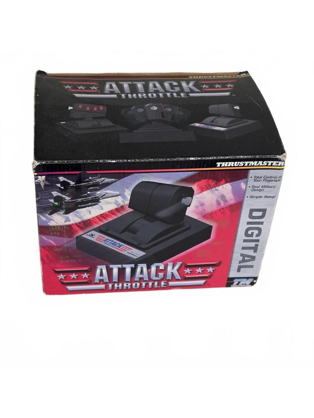 Thrustmaster Attack Throttle Digital Flight Control Joystick Military Untested